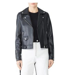 Slate and Willow Leather Moto Jacket